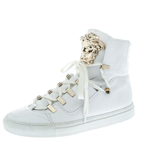 versace white tops|Versace high top sneakers.